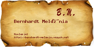 Bernhardt Melánia névjegykártya